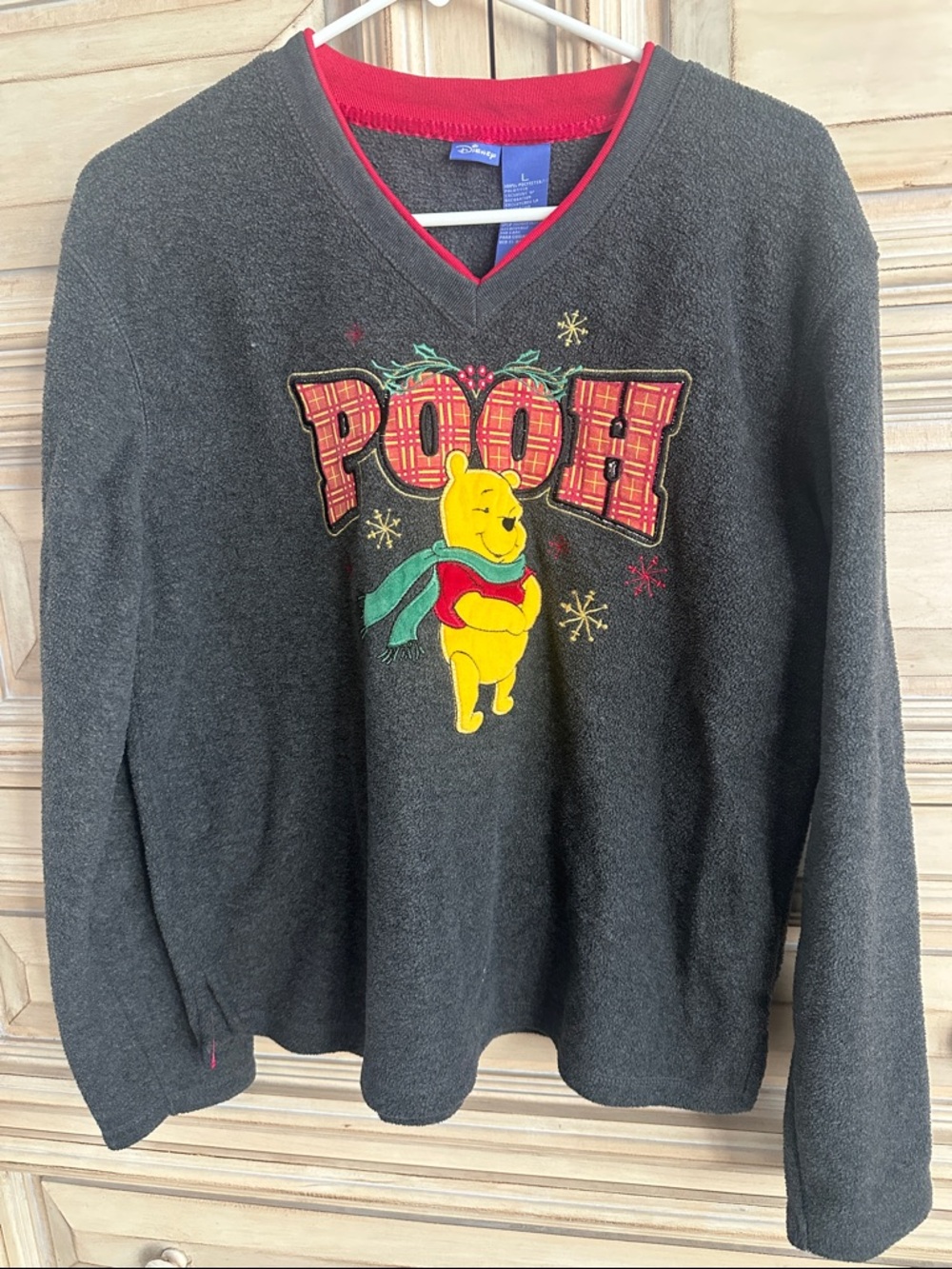 Disney Black & Red Winnie the Pooh fleece/ Sweater